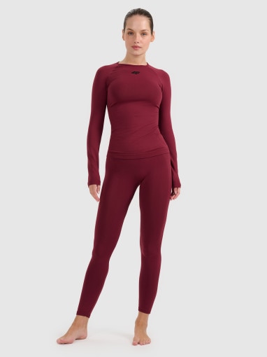  4F Damska bielizna termoaktywna (dół) 4F 4FWAW25USEAF221  czerwona Czerwony