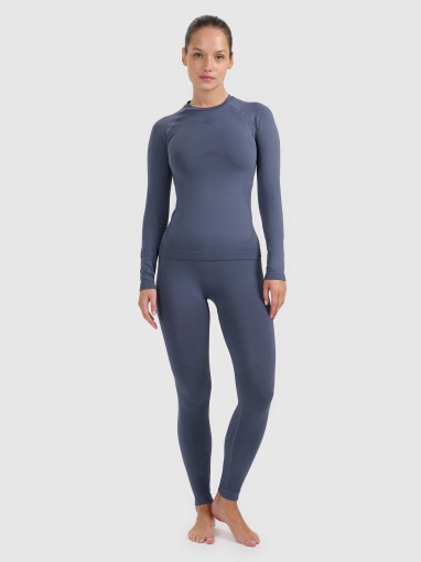 4F Damska bielizna termoaktywna (dół) 4F 4FWAW25USEAF244  niebieska Niebieski