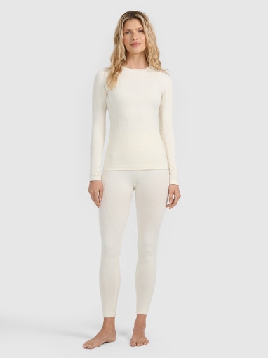 Damska bielizna termoaktywna (góra) 4F 4FWAW25USEAF203 - biała