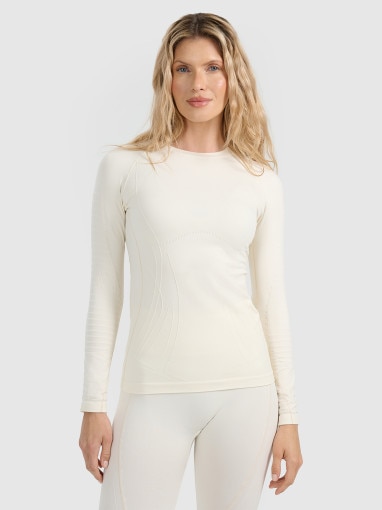  4F Damska bielizna termoaktywna (góra) 4F 4FWAW25USEAF203  biała Biały