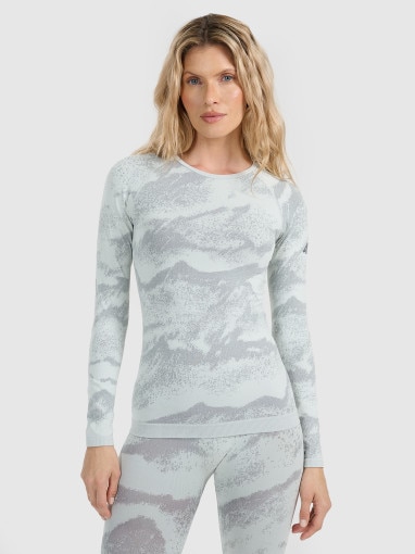  4F Damska bielizna termoaktywna (góra) 4F 4FWAW25USEAF208  szara Szary