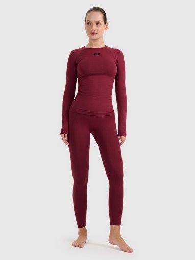 Damska bielizna termoaktywna (góra) 4F 4FWAW25USEAF220 - czerwona