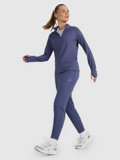 Damska bluza do biegania 4F 4FWAW25TFSWF578 - granatowa