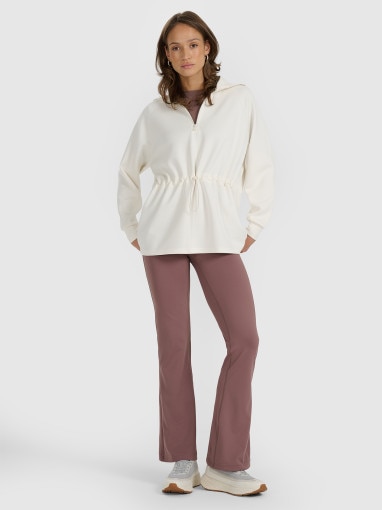 Damska bluza dresowa bez kaptura 4F 4FRAW25TSWSF2463 - biała