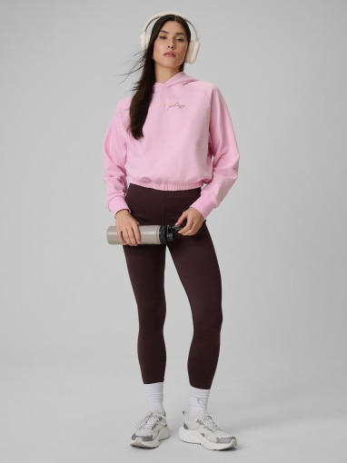 Damska bluza dresowa nierozpinana z kapturem 4F 4FWSS26TSWSF2175 - różowa