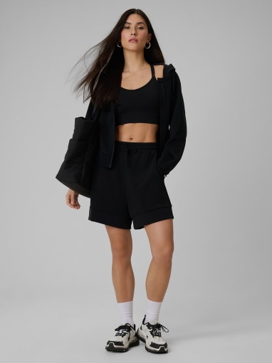 Damska bluza dresowa rozpinana z kapturem 4F 4FWSS26TSWSF2178 - czarna