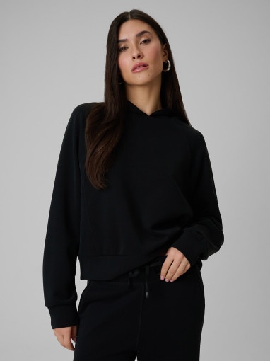 4F Damska bluza dresowa nierozpinana z kapturem 4f 4FWSS26TSWSF2183 czarna Czarny