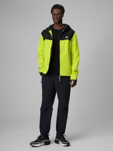 Męska kurtka przejściowa 4F 4FWSS26TTJAM1121 - limonkowa