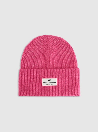  4F Damska czapka beanie 4F 4FRAW25ACAPF0725  różowa Różowy