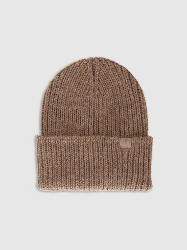 Damska czapka zimowa 4F 4FRAW25ACAPF0801 - brązowa