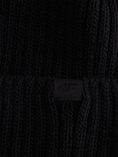 Damska czapka zimowa 4F 4FRAW25ACAPF0802 - czarna