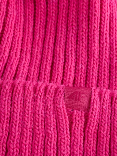 Damska czapka zimowa 4F 4FRAW25ACAPF0802 - różowa