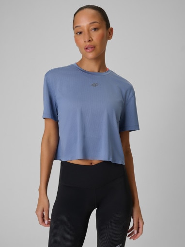 Obrazek dla: 4F Damska koszulka do biegania 4F 4FRSS26TFTSF2318  denim Denim