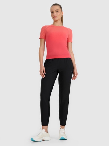 Damska koszulka do biegania w terenie 4F 4FWAW25TFTSF1509 - pomarańczowa