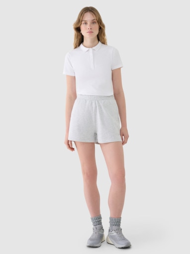 Damska koszulka polo 4F 4FWMM00TPTSF365 - biała