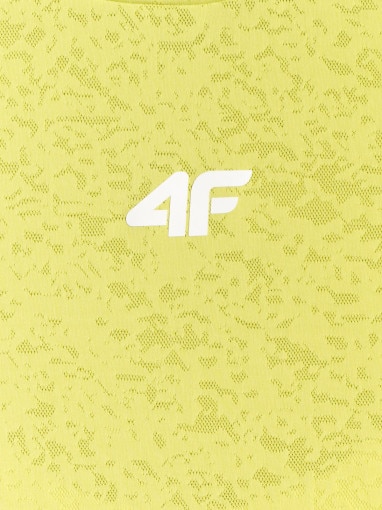 Damska koszulka treningowa 4F 4FRSS26TFTSF2332 - limonkowa
