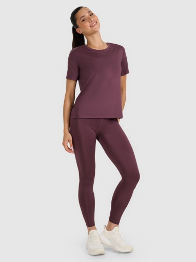 Damska koszulka treningowa 4F 4FWAW25TFTSF1517 - brązowa