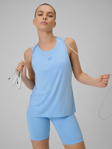  4F Damska koszulka treningowa 4F 4FWSS26TFSLF0767  niebieska Niebieski