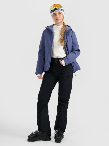 Damska kurtka narciarska 4F 4FWAW25TTJAF0807 - niebieska