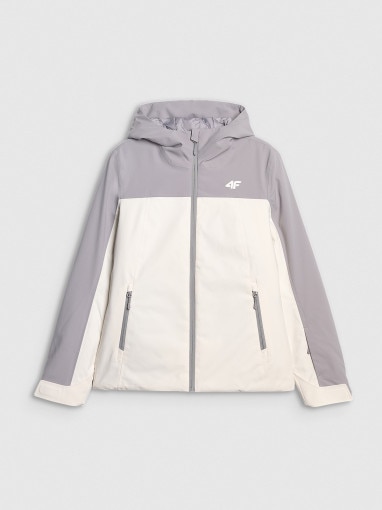  4F Damska kurtka narciarska 4F 4FWAW25TTJAF0807  szara Szary