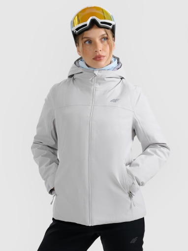  4F Damska kurtka narciarska 4F 4FWAW25TTJAF0807  szara Szary