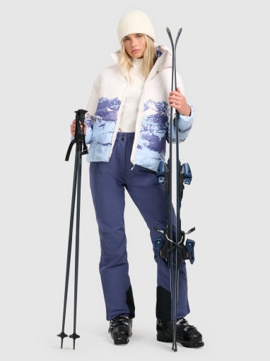 Damska kurtka narciarska 4F 4FWAW25TTJAF0808 - niebieska