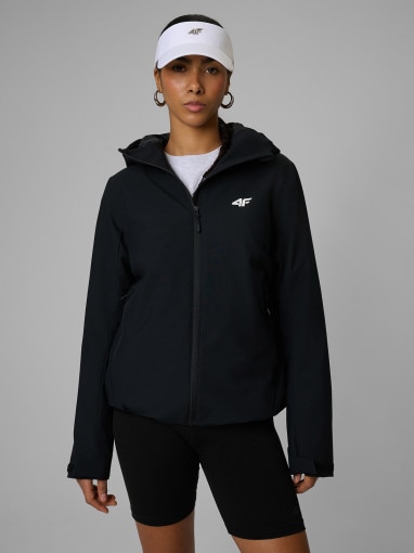  4F Damska kurtka przejściowa 4F 4FWSS26TTJAF1111  czarna Czarny