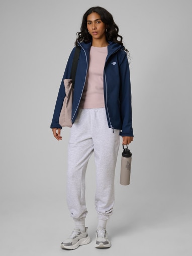 Damska kurtka przejściowa 4F 4FWSS26TTJAF1111 - granatowa