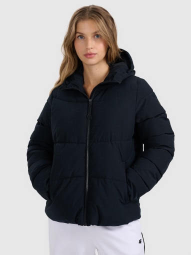  4F Damska kurtka puchowa 4F 4FRAW25TDJAF0798  czarna Czarny