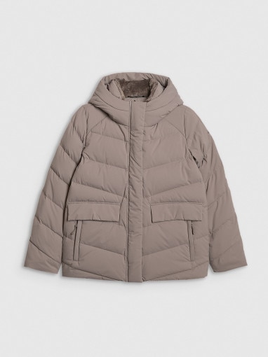  4F Damska kurtka puchowa pikowana 4F 4FRAW25TDJAF0813  beżowa Beżowy