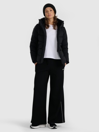 Damska kurtka puchowa pikowana 4F 4FRAW25TDJAF0813 - czarna