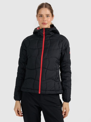  4F Damska kurtka puchowa pikowana Primaloft Silver 4F 4FWAW25TDJAF0782  czarna Czarny