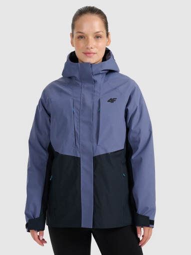  4F Damska kurtka trekkingowa 4F 4FWAW25TTJAF1011  niebieska Niebieski