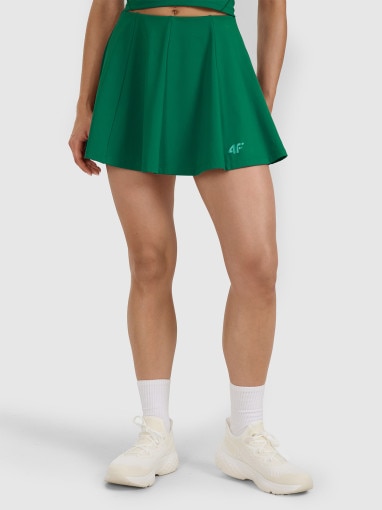 Damska spódnica tenisowa 4F 4FRAW25TFSKF020 - zielona