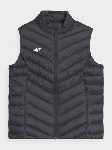  4F Damski bezrękawnik puchowy pikowany 4F NOSH4KUDP001B  czarny Czarny