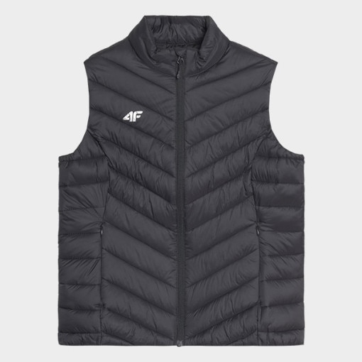 Damski bezrękawnik puchowy pikowany 4F NOSH4-KUDP001B - czarny