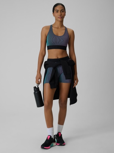 Damski biustonosz treningowy 4F 4FRSS26USBAF288 - multikolor