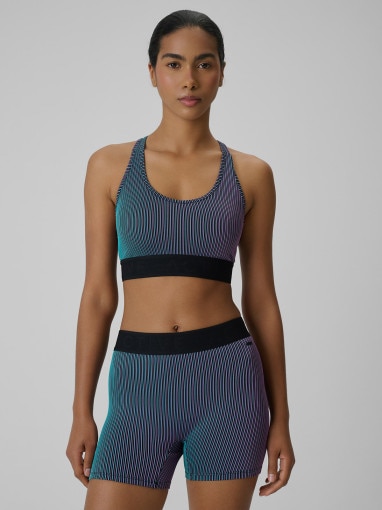  4F Damski biustonosz treningowy 4F 4FRSS26USBAF288  multikolor Multikolor