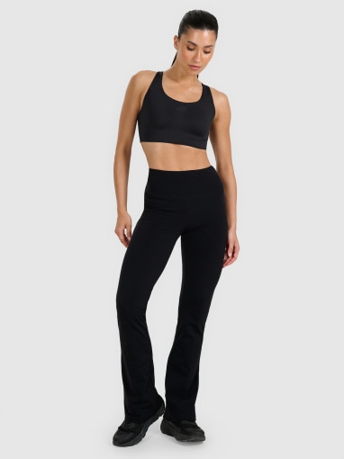 Damski biustonosz treningowy 4F 4FWAW25USBAF174 - czarny