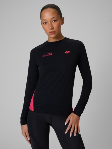 Obrazek dla: 4F Damski longsleeve trekkingowy 4F 4FRSS26TFLOF624  czarny Czarny