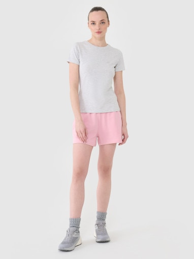 Damski t-shirt basic 4F 4FWMM00TTSHF2673 - szary