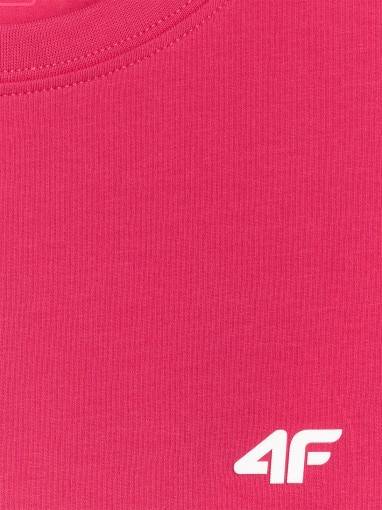 Damski t-shirt basic 4F 4FWSS26TTSHF2771 - różowy