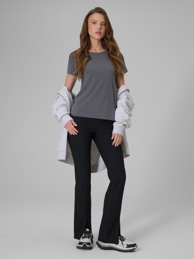 Damski t-shirt slim 4F 4FRSS26TTSHF3628 - szary