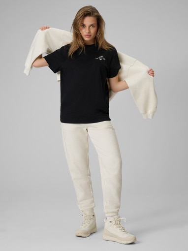 Damski t-shirt z nadrukiem 4F 4FRSS26TTSHF3449 - czarny