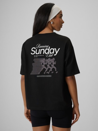 Obrazek dla: 4F Damski tshirt z nadrukiem 4F 4FRSS26TTSHF3794  czarny Czarny
