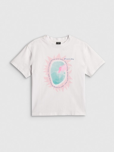 Obrazek dla: 4F Damski tshirt z nadrukiem 4F 4FRSS26TTSHF4536  biały Biały