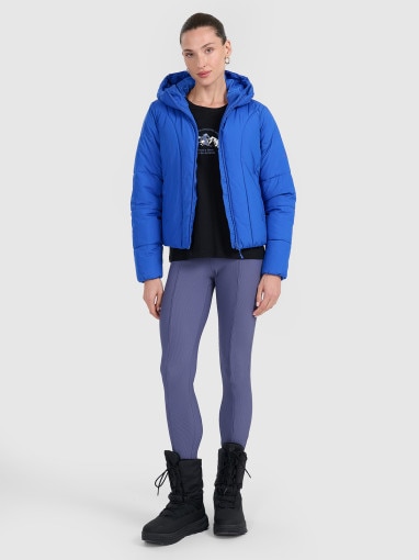 Damski t-shirt z nadrukiem 4F 4FWAW25TTSHF2713 - czarny