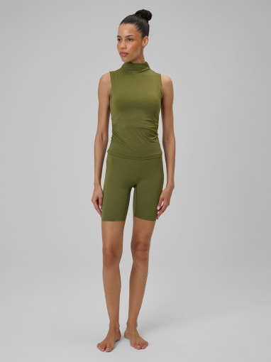 Damski top do jogi 4F 4FWSS26TFSLF0885 - zielony