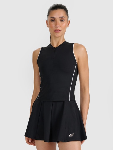 4F Damski top tenisowy 4F 4FRAW25TFSLF0914  czarny Czarny