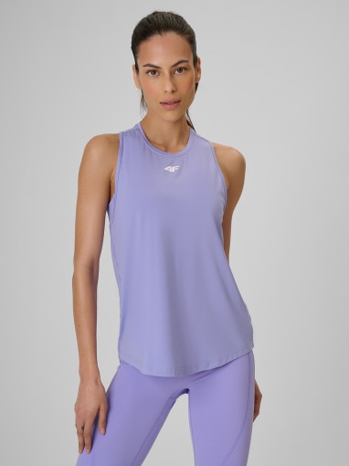  4F Damski top treningowy 4F 4FRSS26TFSLF1243  fioletowy Fioletowy